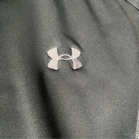 Under Armour Polo Shirt Mens 2xl Xxl Infrared Black 1/4 Zip Pullover Cold Gear - Picture 3 of 12